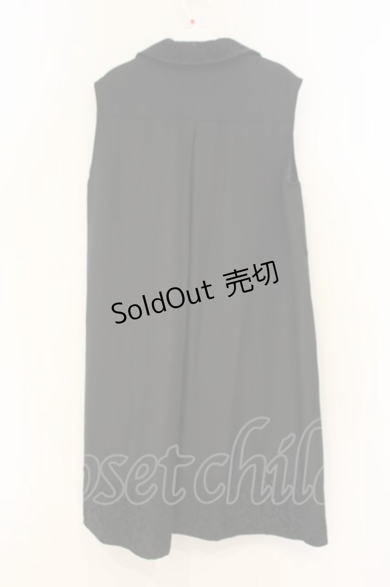 画像2: axes femme / レース使トレンチ風ロングジレ M クロ O-26-01-26-034-AX-TO-OW-ZT602 (2)