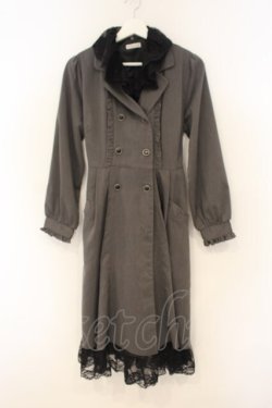 画像1: axes femme / レース襟付トレンチコート F グレー O-26-01-26-035-AX-CO-OW-OS