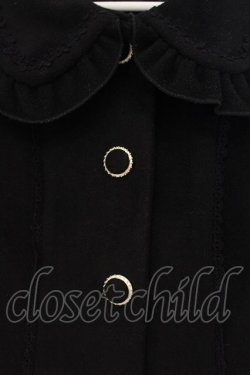 画像2: axes femme kawaii / バックフリルショートコート M クロ O-26-01-26-037-AX-CO-OW-OS