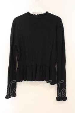 画像3: axes femme / カメオ付ペプラムニット F クロ O-26-01-26-040-AX-TO-OW-OS