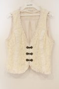 axes femme / ビットデザインレースベスト M キナリ O-26-01-26-042-AX-TO-OW-OS