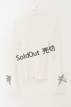 画像1: axes femme / 袖レースデザインラメニット F シロ O-26-01-26-045-AX-TO-OW-OS