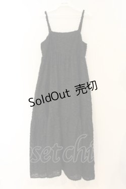 画像1: axes femme / リボン付ジャガードワンピース F クロ O-26-01-26-050-AX-OP-OW-OS