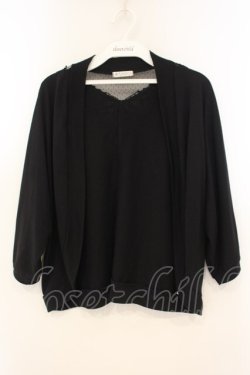 画像1: axes femme / ロングジレセットカーデ【ジレ欠品】 M クロ O-26-01-26-057-AX-TO-OW-OS