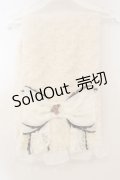 axes femme / プチローズシフォンリボンマフラー  アイボリー O-26-01-26-059-AX-ZA-OW-OS