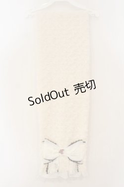 画像3: axes femme / プチローズシフォンリボンマフラー  アイボリー O-26-01-26-059-AX-ZA-OW-OS