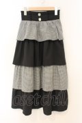 majoretty / ギンガムティアードスカート M クロ×シロ O-26-01-26-060-LO-SK-IG-OS