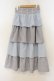 画像1: majoretty / ギンガムティアードスカート M サックス×グレー O-26-01-26-062-LO-SK-IG-OS (1)