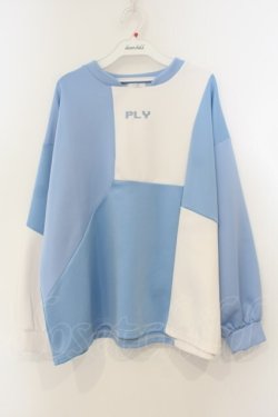 画像1: Pal elfy / パッチワークユニフォーム  サックス×シロ O-26-01-26-063-0-TO-IG-OS