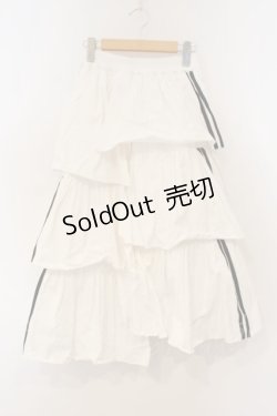 画像1: Whinny / ニートドレッシングスカート  シロ×クロ O-26-01-26-067-PU-SK-IG-OS