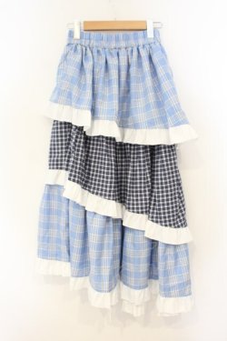 画像3: Whinny / ごきげんドレッシングスカート  ブルー×サックス O-26-01-26-068-PU-SK-IG-OS