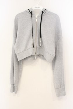 画像1: DearMyLove / Wジップクロップドパーカー M グレー O-26-01-26-069-0-TO-IG-OS