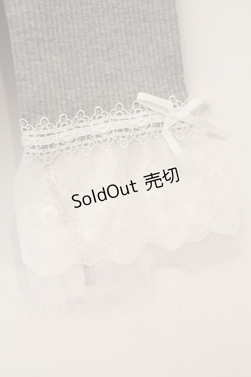 画像2: axes femme / チュールレース袖カットプルオーバー M グレー O-26-01-26-077-AX-TO-IG-ZT601 (2)