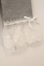 画像2: axes femme / チュールレース袖カットプルオーバー M グレー O-26-01-26-077-AX-TO-IG-ZT601 (2)