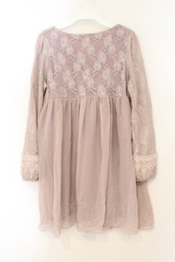 画像2: axes femme / レース重ねカットチュニック M パープル O-26-01-26-078-AX-TO-IG-OS