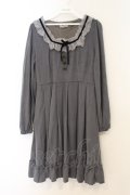 axes femme / ベロアリボンニットワンピース M グレー O-26-01-26-079-AX-OP-IG-OS