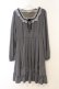 画像1: axes femme / ベロアリボンニットワンピース M グレー O-26-01-26-079-AX-OP-IG-OS (1)