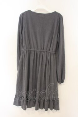 画像2: axes femme / ベロアリボンニットワンピース M グレー O-26-01-26-079-AX-OP-IG-OS