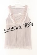 axes femme / チュールフリルアウタータンク M ピンク O-26-01-26-080-AX-TO-IG-OS