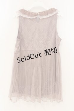 画像2: axes femme / チュールフリルアウタータンク M ピンク O-26-01-26-080-AX-TO-IG-OS