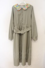 画像1: merry jenny / flowerスカラップカラーワンピース F グリーン O-26-01-26-089-LO-OP-OW-ZT562 (1)