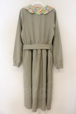 画像2: merry jenny / flowerスカラップカラーワンピース F グリーン O-26-01-26-089-LO-OP-OW-OS