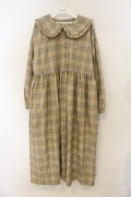 merry jenny / bear刺繍チェックワンピース F ベージュ O-26-01-26-091-LO-OP-OW-OS