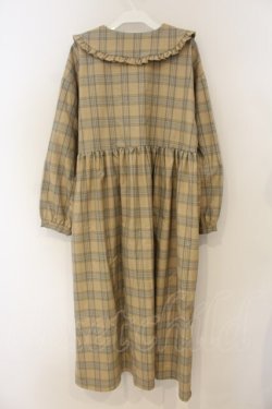 画像3: merry jenny / bear刺繍チェックワンピース F ベージュ O-26-01-26-091-LO-OP-OW-OS