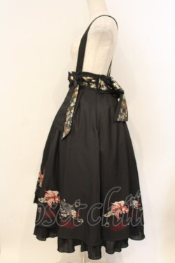 画像4: Amavel / びいどろ金魚と曼珠沙華和風スカート F クロ O-26-01-26-019-CA-SK-OW-OS