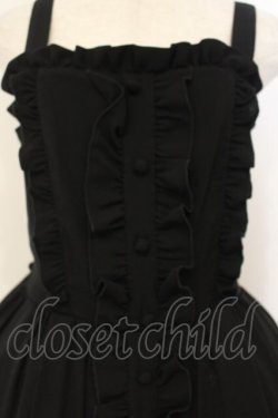 画像2: axes femme kawaii / ロマンティックフリルジャンパースカート M クロ O-26-01-26-021-AX-OP-OW-OS