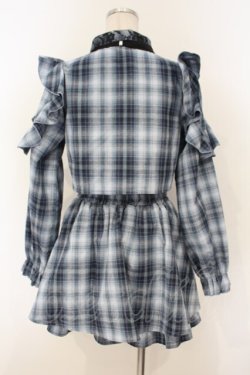 画像3: majoretty / チェック柄セットアップ M ブルー×クロ O-26-01-26-022-LO-OP-IG-OS