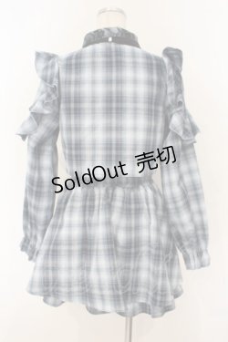 画像3: majoretty / チェック柄セットアップ M ブルー×クロ O-26-01-26-022-LO-OP-IG-OS