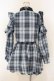 画像3: majoretty / チェック柄セットアップ M ブルー×クロ O-26-01-26-022-LO-OP-IG-OS (3)