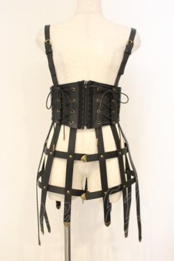 画像1: ATELIER PIERROT / Baroque Cage Corset Harness コルセットハーネス  ブラック O-26-01-26-023-EL-TO-YM-OS