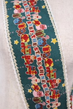 画像4: BABY,THE STARS SHINE BRIGHT / くみゃちゃんのDokiDoki Christmas Party柄エシャルプ  グリーン O-26-01-27-003-BA-ZA-IG-OS