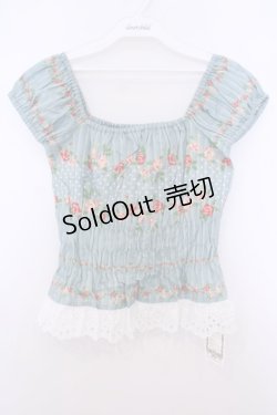 画像1: Juliette et Justine / La Piece du Petit Creature 〜ラ ピエース デュ プティ　クレアトゥール〜ブラウス 2 ブルーグリーン O-26-01-27-035-CL-TO-OW-OS