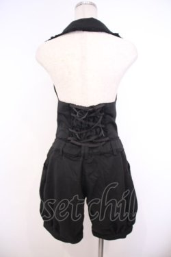 画像4: ALICE and the PIRATES / チェルシーショートサロペット  クロ O-26-01-27-043-PA-OP-OW-OS