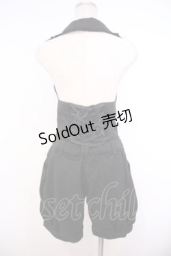 画像4: ALICE and the PIRATES / チェルシーショートサロペット  クロ O-26-01-27-043-PA-OP-OW-OS