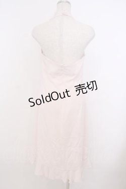 画像4: JESUS DIAMANTE / 薔薇ホルターワンピース 42 ピンク O-26-01-27-044-JE-OP-OW-OS