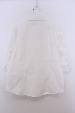 画像3: an another angelus / チュールリボンタイ5分袖シャツ【洗える】  シロ O-26-01-27-051-CA-BL-IG-ZT604 (3)
