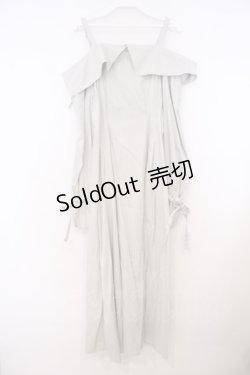 画像2: dazzlin / ウエストタックオフショルシャツワンピース M グレー O-26-01-27-006-LO-OP-OW-OS