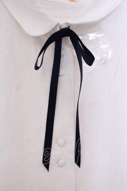 画像2: F i.n.t / リボンタイ付きスモールカラー5分袖シャツ  オフシロ O-26-01-27-053-CA-BL-IG-OS