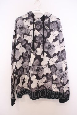 画像1: Honey Cinnamon / モノクロくま総柄パーカー F モノクロ O-26-01-27-055-LO-TO-OW-OS