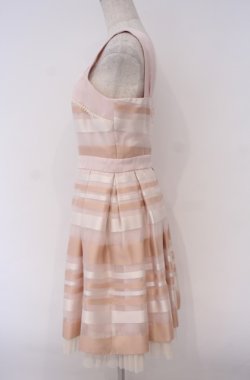画像2: abilletage / マルチボーダージャンパースカート  ピンク O-26-01-27-1003-GO-OP-IG-OS