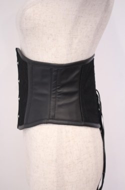 画像3: abilletage / Noir フェイクレザーミニコルセット 4(フルクローズ 56~58cm) ブラック O-26-01-27-1007-GO-TO-OW-OS