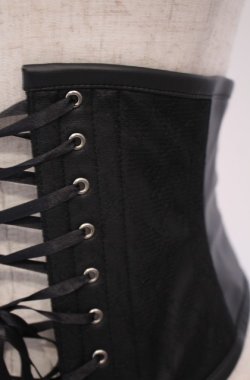 画像5: abilletage / Noir フェイクレザーミニコルセット 4(フルクローズ 56~58cm) ブラック O-26-01-27-1007-GO-TO-OW-OS