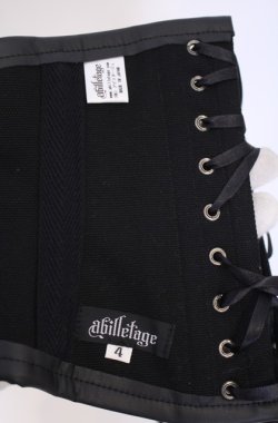 画像6: abilletage / Noir フェイクレザーミニコルセット 4(フルクローズ 56~58cm) ブラック O-26-01-27-1007-GO-TO-OW-OS