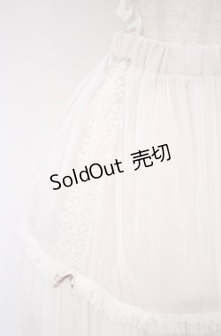 画像2: abilletage / チュールフリルストラップスカート  ホワイトピンク×パープルリボン O-26-01-27-1010-GO-SK-OW-OS