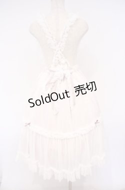 画像5: abilletage / チュールフリルストラップスカート  ホワイトピンク×パープルリボン O-26-01-27-1010-GO-SK-OW-OS