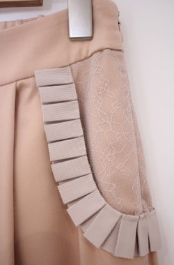 画像2: abilletage / フリルワイドパンツ  ベージュ O-26-01-27-1011-GO-PA-IG-OS